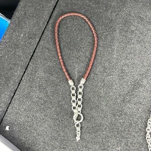 Brown leather Brighton necklace